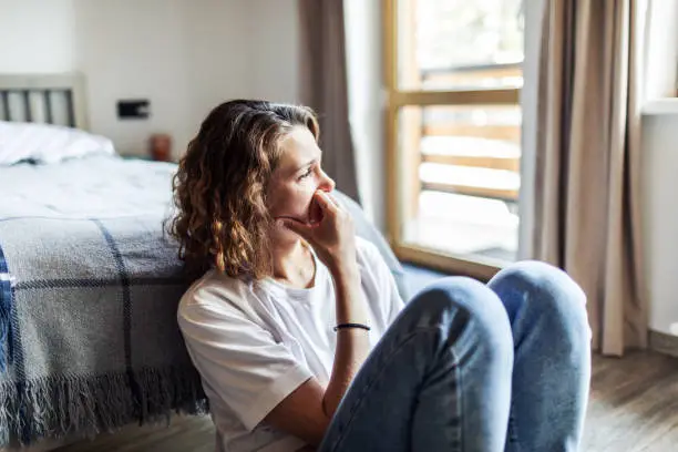 mentally exhausted person feeling tired